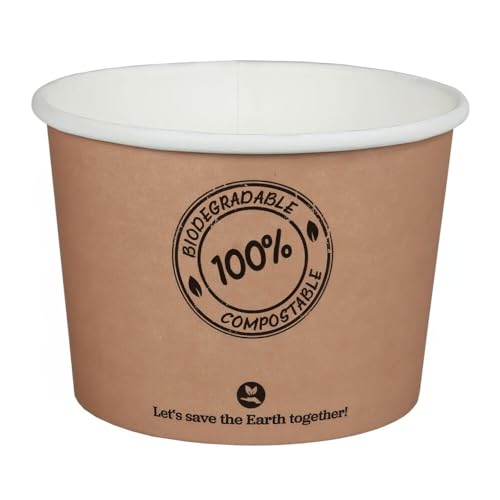 VEPATIM 25 Suppenbecher ToGo Verpackung aus Karton 450ml Ø11.5cm bis 100°C von VEPATIM