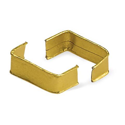 VEPATIM 25000 Verschlussclipse U-Form Beutelverschlüsse 33 x 8 mm Gold PAP/FE von VEPATIM