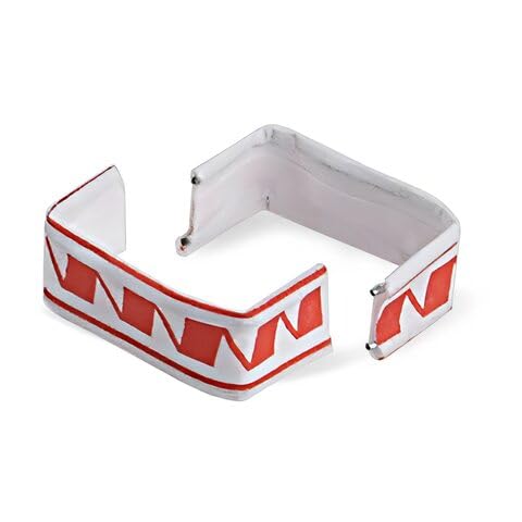 VEPATIM 25000 Verschlussclipse U-Form Beutelverschlüsse 33 x 8 mm rot/weiß PAP/FE von VEPATIM