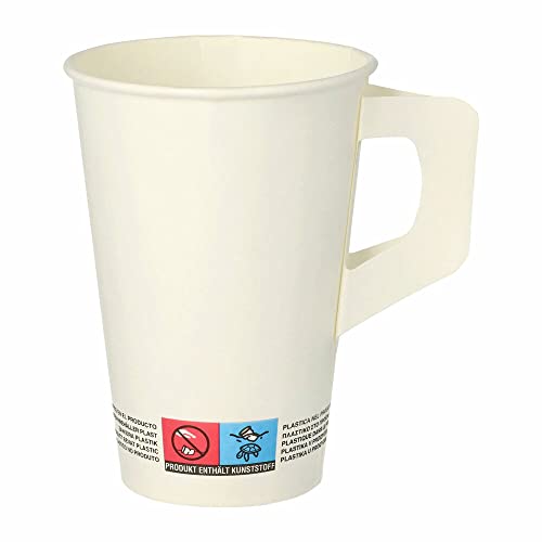 VEPATIM 400 Henkelbecher Kaffeebecher weiß Pappe beschichtet 200 ml VEPATIM 400 Henkelbecher Kaffeebecher weiß Pappe beschichtet 200 ml von VEPATIM
