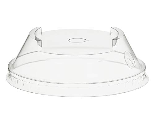 VEPATIM 50 Domdeckel 300/400/500ml stapelbar - C-Loch Ø 96mm Nachhaltigem Kunststoff(PLA) von VEPATIM