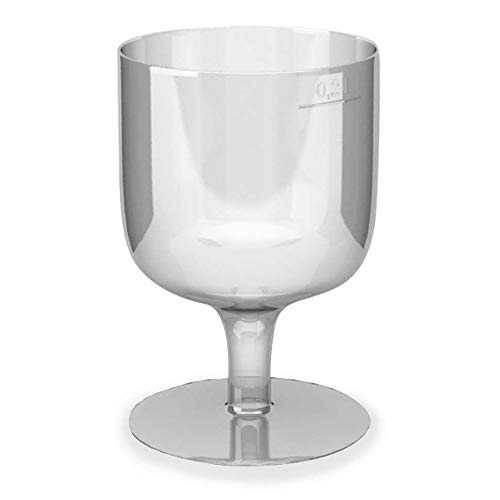 VEPATIM 50 Einweg-Weinglas 200ml PS 1 tlg. Ausführung transparent glasklar von VEPATIM