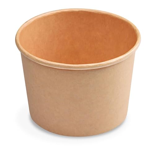 VEPATIM 50 Eisbecher aus Kraftpapier braun Ø90mm 250 ml von VEPATIM