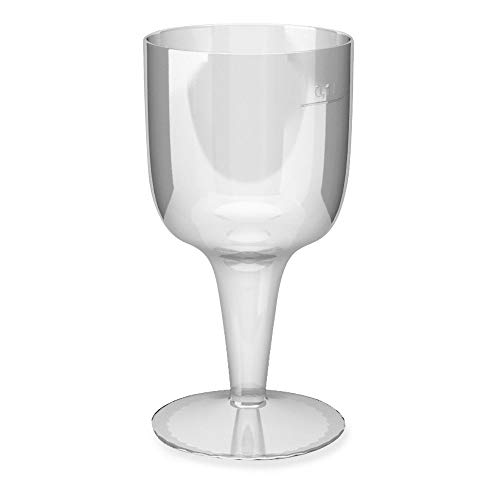 VEPATIM 60 Einweg-Weinglas 100ml PS 2 tlg. Ausführung transparent glasklar von VEPATIM