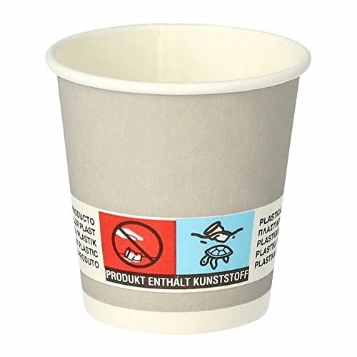 VEPATIM 80 Trinkbecher 'Shot' Schnapsbecher aus Pappe 5 cl 50 ml silber von VEPATIM