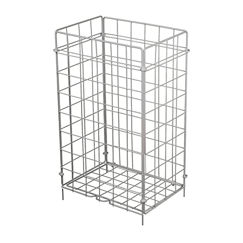 VEPATIM Gitterabfallkorb Papierkorb aus Metall faltbar 50l hygienisch 34x26,5x56cm weiß von VEPATIM