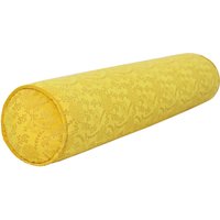 Komfort Nackenrolle, Runde Bolster Kissen, Zierkissen, Yoga Rolle, Sofakissen, Nackenkissen, Kissenrolle als Couchkissen, Zylinderkissen, Samt Gelb, von VERCART