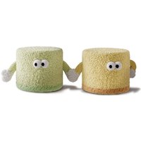 Rund Pouf, Innenbereich Sitzsack Fußhocker, Kreativer Sitzhocker, Sitzhocker für Kinder, Rundhocker,Gelb - Vercart von VERCART