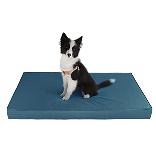 VERCART Orthopädisches Hundebett Grosse Hunde, hundekissen mit Schaum, Hundekorb,Hundesofa, Hundekörbchen, Wasserdicht rutschfest Hundematte, Hundebetten Waschbar Bettbezug, Blau, M (76x50x7.62cm) von VERCART