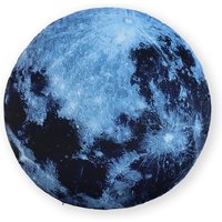 Sonnensystem Thema Dunkler Mond Dekoratives Kissen Wissenschaft Pädagogisches Kinderspielkissen Kinderzimmer Bodenkissen,Dunkelblau,25x25x6cm von VERCART