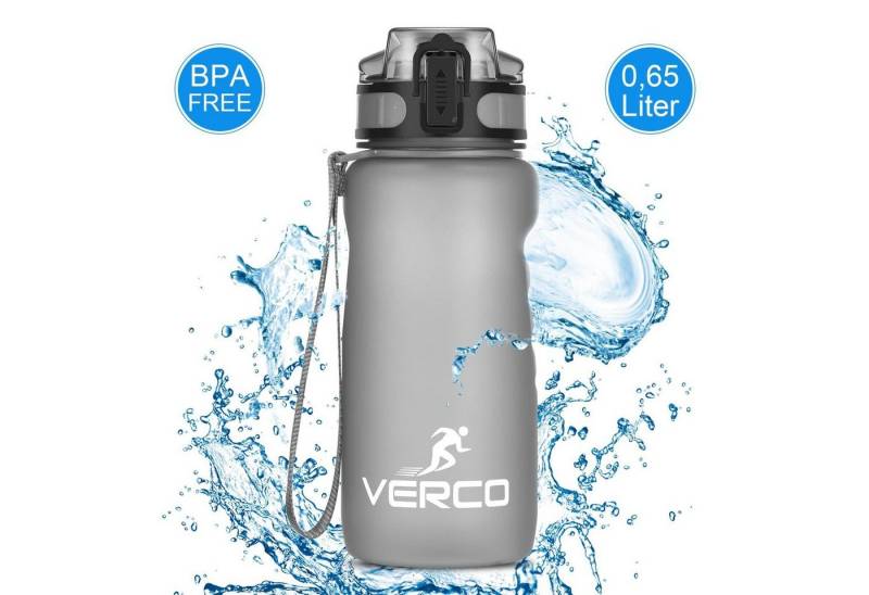 VERCO Trinkflasche 650 ml Sport Tritan 0,65 Liter Flasche, Wasserflasche BPA Frei mit Fruchtsieb wiederverwendbar nachhaltig von VERCO
