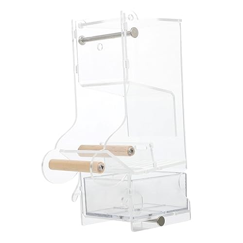 VERDANVERSE 1 Stück Automatische Lebensmittelbox Futterspender Für Papageien Im Freien Futterstelle Für Wildvögel Etikett Wildvogelfutterhäuschen Essen Futtermittel Für Vögel Acryl Transparent von VERDANVERSE