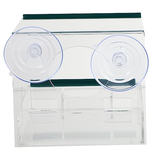 VERDANVERSE 1 Stück Vogelfütterer Suction Cup saugnäpfe vogelfutterstelle futterbehälter vogeltränke käfig Samen Blau Futtermittel für Vögel Adsorptionszubringer im Freien Acryl Transparent von VERDANVERSE