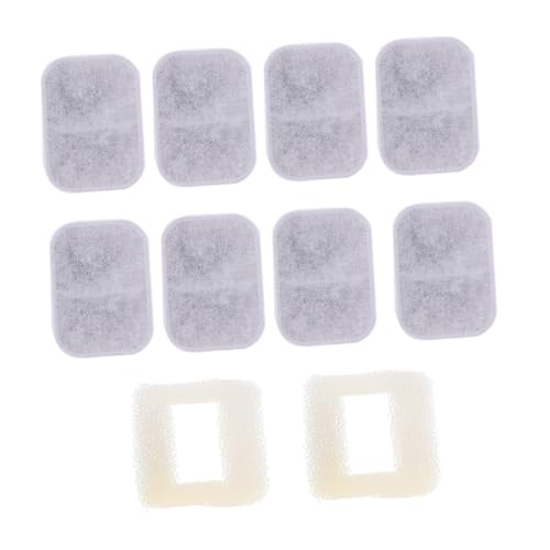 VERDANVERSE 10 Stück Teiliges Aktivkohle und Schaumfilter für Automatischen Haustier Trinkbrunnen gegen Gerüche Kompakt Passend für Katzenbrunnen und Hundewasserspender Fördert Gesunde von VERDANVERSE