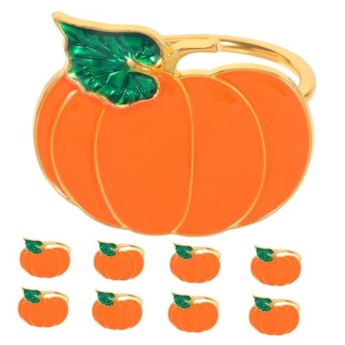 VERDANVERSE 10 Stück Teiliges Halloween Serviettenringe mit Orangefarbenem Kürbis und Grünem Herbstliche Tischdekoration für Familienfeiern Einfache Anwendung Vielseitig für Dinner Party und VERDANVERSE 10 Stück Teiliges Halloween Serviettenringe mit Orangefarbenem Kürbis und Grünem Herbstliche Tischdekoration für Familienfeiern Einfache Anwendung Vielseitig für Dinner Party und von VERDANVERSE