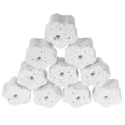 VERDANVERSE 10 Stück Teiliges Hamster Kauspielzeug Molarsteine Blumenform Natürlicher Nagespaß für Kaninchen Meerschweinchen Chinchillas Fördert Zahngesundheit und Beugt Übergewicht von VERDANVERSE