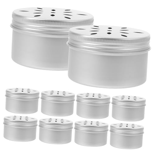 VERDANVERSE 10 Stück Teiliges Hundegeruchstrainings Behälter mit Belüftungsöffnungen Aluminium Dufttraining Werkzeug für Nasenarbeit für Hundetraining und Aroma Container von VERDANVERSE