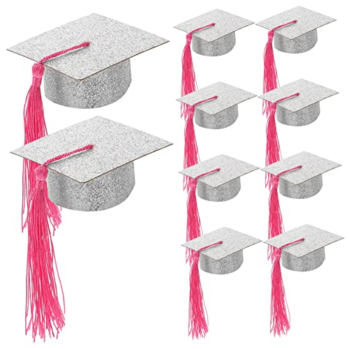 VERDANVERSE 10 Stück Teiliges Set Mini Abschlusskappen Goblet Cover für Weinbecher Dekorative Hut Topper für Abschlussfeiern Partyzubehör Festliche von VERDANVERSE