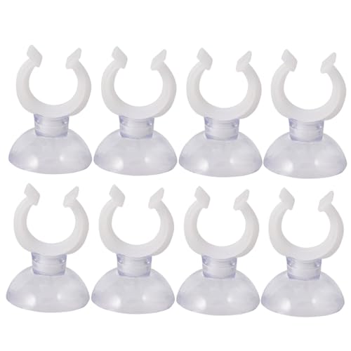 VERDANVERSE 10 Stück Transparenter Saugnapf mit Verstellbarer Klemme für Aquarien Teiliges PVC Material Rutschfester Halter für Fischbehälter und Schlauchbefestigung Glatten Glasflächen von VERDANVERSE