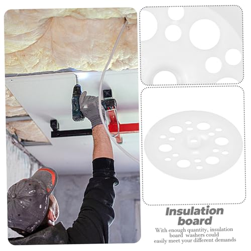 VERDANVERSE 100 Stck Kunststoff Unterlegscheiben Rund für Dämmplatten Isolierende Unterlegscheiben für Schaumstoff Isolierplatten Leicht Stabil für Innen Außenbereiche Geeignet von VERDANVERSE