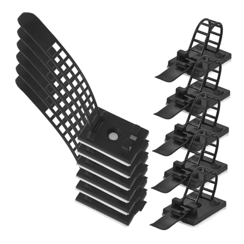 VERDANVERSE 100 Stück Nylon Kabelbinder Flexibel Wiederverwendbar Kabelorganizer Schwarz Langlebig für Schreibtisch Büro Kabelmanagement und Sicherung von Kabeln von VERDANVERSE