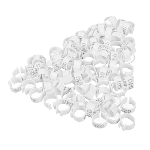 VERDANVERSE 100 Stück Teiliges Bunte Tauben Fußringe mit Lesbaren Nummern Offene Geflügel Identifikation Beinbänder Einfach Anzuwenden für Brieftauben und Geflügelmanagement von VERDANVERSE