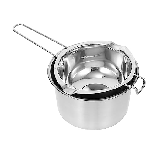 VERDANVERSE 1Satz Doppelkessel Topf aus Schmelztiegel für Schokolade Wachs und Käse Wasserbad Kocher für Haus Bäckerei und Restaurant Ergonomischer Griff Hitzebeständig von VERDANVERSE