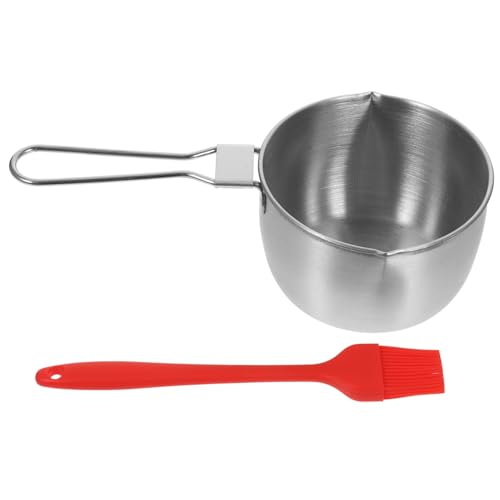 VERDANVERSE 1Satz Soßentopf mit Silikonpinsel Tragbarer Kochtopf für Saucen und Marinaden Multifunktionaler Schmortopf Spülmaschinenfest für Herdarten Kapazität von VERDANVERSE