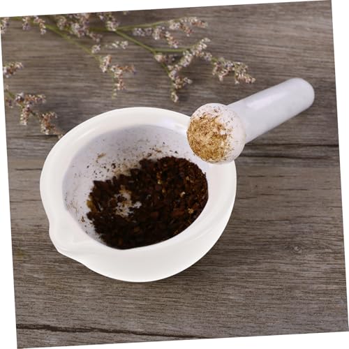 VERDANVERSE 2 Sätze Keramik Stößel Set Porzellan Gewürz Medizin Stößel Langlebig Ergonomisch Einfach zu Reinigen zum Zerkleinern von Kräutern und Gewürzen von VERDANVERSE