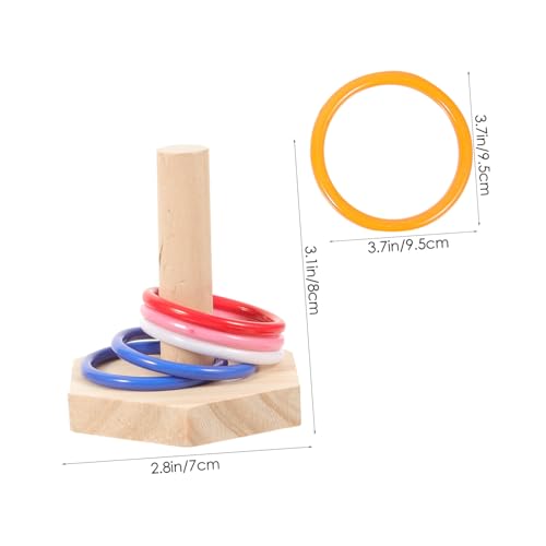 VERDANVERSE 2 Satz Papagei Holz Ringe Trainingsspielzeug für Wellensittiche und Nymphensittiche Intelligenzförderndes Vogelspielzeug zur Beschäftigung Geeignet für Käfigvögel Zufällige Farbe von VERDANVERSE