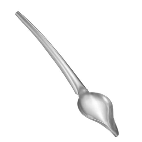 VERDANVERSE 2 Stück Edelstahl Schokoladenlöffel Groß Rostfrei mit Ausguss zum Präzisen Zeichnen und Dekorieren von Kuchen Desserts Salaten Spülmaschinenfest für Küche Restaurant von VERDANVERSE