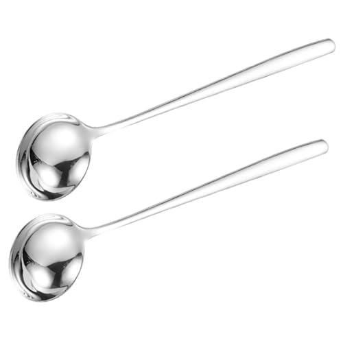 VERDANVERSE 2 Stück Edelstahl Suppenkelle Großer Tiefer Schöpflöffel mit Langem Griff Ergonomisch Geformt Hitzebeständig Langlebig zum Servieren von Suppe Soße und Hotpot gerichten VERDANVERSE 2 Stück Edelstahl Suppenkelle Großer Tiefer Schöpflöffel mit Langem Griff Ergonomisch Geformt Hitzebeständig Langlebig zum Servieren von Suppe Soße und Hotpot gerichten von VERDANVERSE