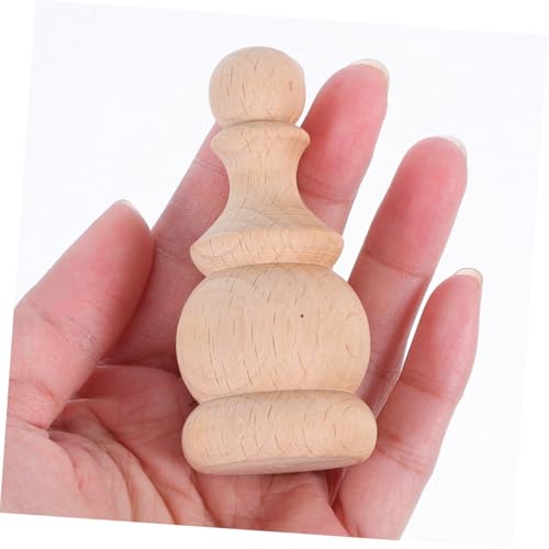 VERDANVERSE 2 Stück Geschnitzte Holz Dekorfinials Unbehandelte Holzenden für Treppengeländer Vorhangstangen und Möbel Römisch Inspiriertes Design Robuste Verarbeitung Zeitlose für von VERDANVERSE