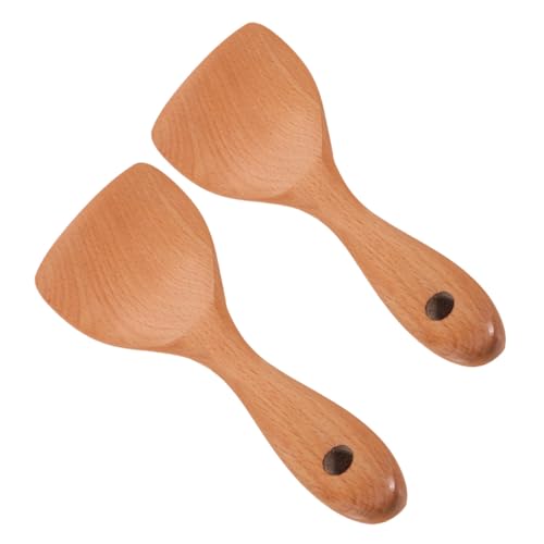 VERDANVERSE 2 Stück Holz Reislöffel mit Dickem Griff Hitzebeständige Reislöffel Spatel für Reiskocher Multifunktionale Küchenutensilien zum Servieren Rühren und Kochen von Reis und VERDANVERSE 2 Stück Holz Reislöffel mit Dickem Griff Hitzebeständige Reislöffel Spatel für Reiskocher Multifunktionale Küchenutensilien zum Servieren Rühren und Kochen von Reis und von VERDANVERSE