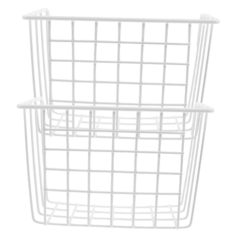 VERDANVERSE 2 Stück Kaninchen Heuraufe aus Robustem Metallrahmen Hängender Heufutterspender für Meerschweinchen und Chinchillas Weiß zur Natürlicher Nahrungsaufnahme und Einfacher von VERDANVERSE