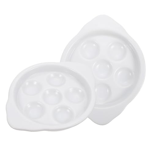 VERDANVERSE 2 Stück Keramik Escargot Teller mit Löchern Rutschfest für Schnecken Meeresfrüchte Backform für Restaurant Küche Backofen Geeignet von VERDANVERSE