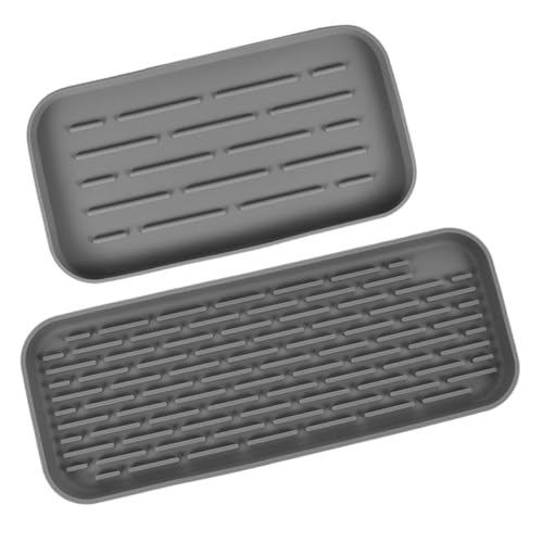 VERDANVERSE 2 Stück Silikon Aufbewahrungstablett Teiliges für Küche und Bad Rutschfeste Organizer für Spüle Waschbecken und Tischplatte Vielseitig als Trockenmatte oder Isoliermatte VERDANVERSE 2 Stück Silikon Aufbewahrungstablett Teiliges für Küche und Bad Rutschfeste Organizer für Spüle Waschbecken und Tischplatte Vielseitig als Trockenmatte oder Isoliermatte von VERDANVERSE