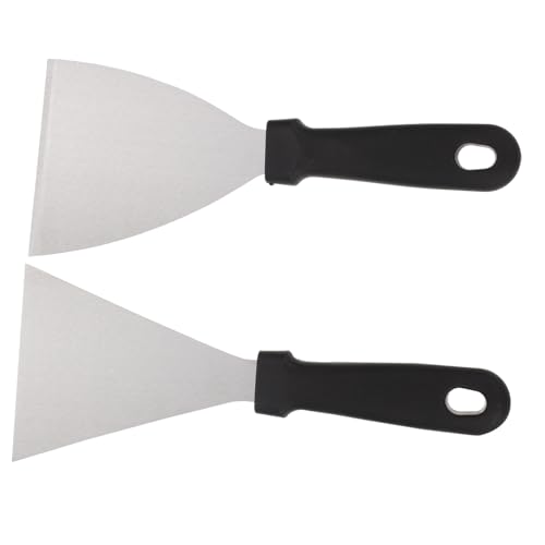 VERDANVERSE 2 Stück Steakspatel mit Kunststoffgriff Hitzebeständig Antihaftbeschichtet Multifunktional für Teppanyaki und Grill Robustes Kochutensil für Restaurantküche und Zuhause von VERDANVERSE