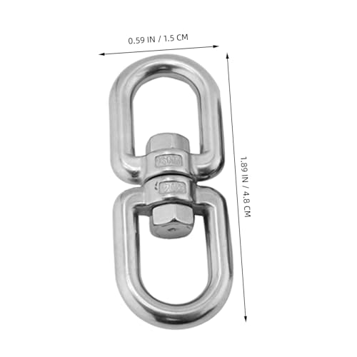 VERDANVERSE 2 Stück Teiliges Edelstahl Drehbarer Aufhängehaken mit Doppelwirbel Schwenkbarer Hängekorbhalter für Pflanzen Windspiele Vogelfutterspender Verdrehungsfreie Befestigung von VERDANVERSE