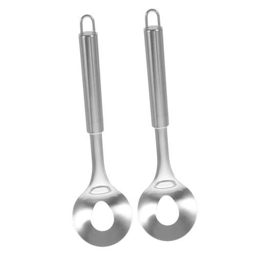 VERDANVERSE 2 Stück Teiliges Fleischbällchen Löffel Rostfrei Ergonomisch Geformt Langlebig Ovaler Ablauflöcherdrucker für Elastische Fleischbällchen Küchengerät zum Schnellen Formen von VERDANVERSE