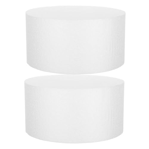 VERDANVERSE 2 Stück Teiliges Schaumstoff Kuchen Dummy Realistisches Rundes Übungsmodell für Tortendekoration Leichtes Tragbares Hochzeitskuchen Display für Diy Backkunst und Kunstprojekte von VERDANVERSE