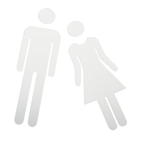 VERDANVERSE 2 Stück Toilette Schild Silber Selbstklebend Waschraum Türschild Wc Identifikation Zeichen für Damen und Herren Badezimmer Dekoration von VERDANVERSE