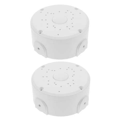 VERDANVERSE 2 Stücke Weiße Wetterfeste Kamera-montagebasis mit Kabelbox Outdoor CCTV Junction Box wasserdichte Halterung für Dome-überwachungskameras Kabelmanagement für Flexible Installation von VERDANVERSE