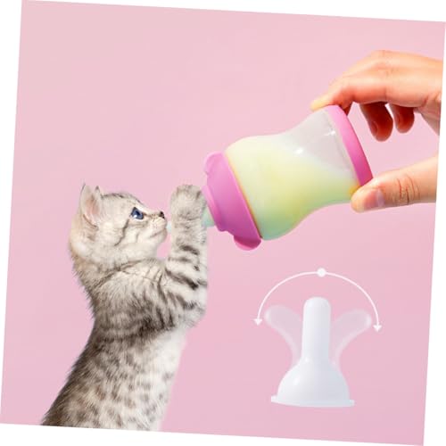 VERDANVERSE 20 Stück Teiliges Haustier Nuckel aus Weichem Silikon Temperaturbeständig Langlebig für Welpen und Kätzchen Sicher für Maul Fütterungszubehör für Kleine Tiere von VERDANVERSE