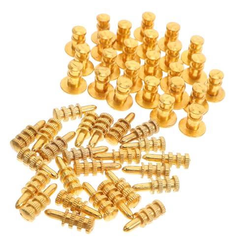VERDANVERSE 24Er Set Hardware Möbelhalterungen Bücherregal Hardware Möbelbeschläge Regalhalterungen Halterung Hardware Regalträger Halterung Regalträger Stifte Stift Kupfer Golden von VERDANVERSE