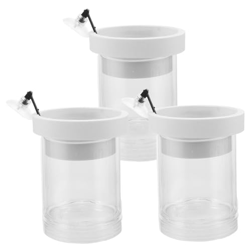 VERDANVERSE 3 Stück Teiliges Aquarium Aufzuchtbecken mit Saugnapf Transparente Zucht Isolationsbox für Kleine Fische Betta und Garnelen Platzsparender Fisch-inkubator für Fischbecken von VERDANVERSE