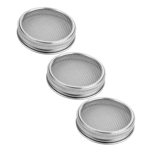 VERDANVERSE 3 Stück Teiliges Keimdeckel mit Feinem Filternetz für Einmachgläser Vielseitiger Wiederverwendbarer Sprout Deckel zur Gesunder Keimung im Garten und Haushalt von VERDANVERSE