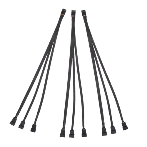 VERDANVERSE 3 Stück Teiliges Pin Pwm Lüfter Splitterkabel zu Verteiler für Computer Kühlsystem Flexibles Verlängerungskabel mit Robusten Steckern Kompatibel mit Pc Gehäusen für Effiziente von VERDANVERSE