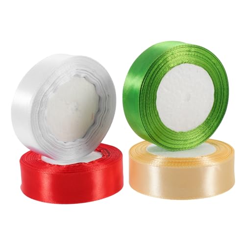 VERDANVERSE 4 Rollen DIY Dekorationsbänder Breit Lang Polyester Geschenkband Farbig Rot Grün Weiß Hellgold Strapazierfähige Bastelbänder für Party Deko und Geschenkverpackung VERDANVERSE 4 Rollen DIY Dekorationsbänder Breit Lang Polyester Geschenkband Farbig Rot Grün Weiß Hellgold Strapazierfähige Bastelbänder für Party Deko und Geschenkverpackung von VERDANVERSE