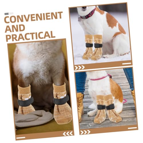 VERDANVERSE 4 Stück Anti rutsch Hundesocken mit Verstellbarem Ringverschluss Waschbare Pfotenschützer für Drinnen und Draußen rutschfeste Kompakte Haustiersocken für Sicheren Lauf und VERDANVERSE 4 Stück Anti rutsch Hundesocken mit Verstellbarem Ringverschluss Waschbare Pfotenschützer für Drinnen und Draußen rutschfeste Kompakte Haustiersocken für Sicheren Lauf und von VERDANVERSE